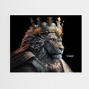 20x30 Royal Lion King Wall Art Watercolor Oil‎ Painting Art Poster